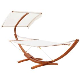 Arc Hammock 2-Person Outdoor with Canopy Stand, Extra Wide Backyard Swing Chair, Relaxing