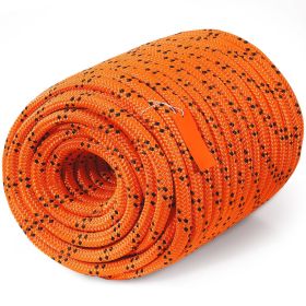 Double Braided Polyester Rope, 3/4 in x 220 ft, 24 Strands, 12700 LBS Breaking Strength Outdoor Rope