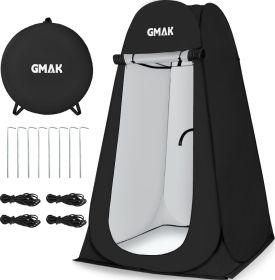 Pop Up Privacy Shower Tent, Portable Pop Up Beach Dressing Changing Room UV/Rain Outdoor Privacy Shelter Camping Tent (Color: Black 6.2ft High -47.2 Width)